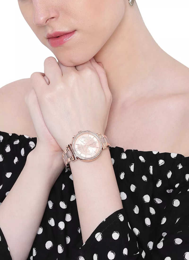 Michael Kors Sofie Rose Gold-Tone Watch 39mm