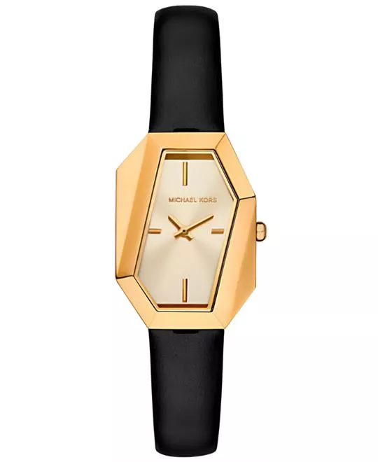 Michael Kors Suri Gold-Tone and Leather Watch 24mm
