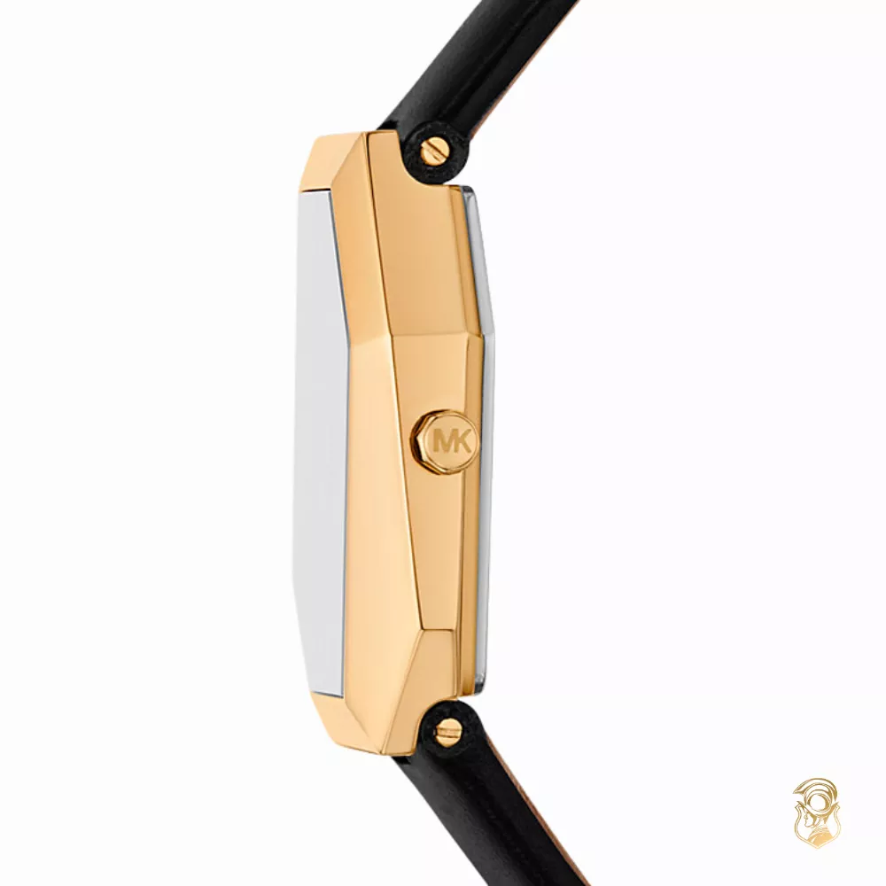 Michael Kors Suri Gold-Tone and Leather Watch 24mm