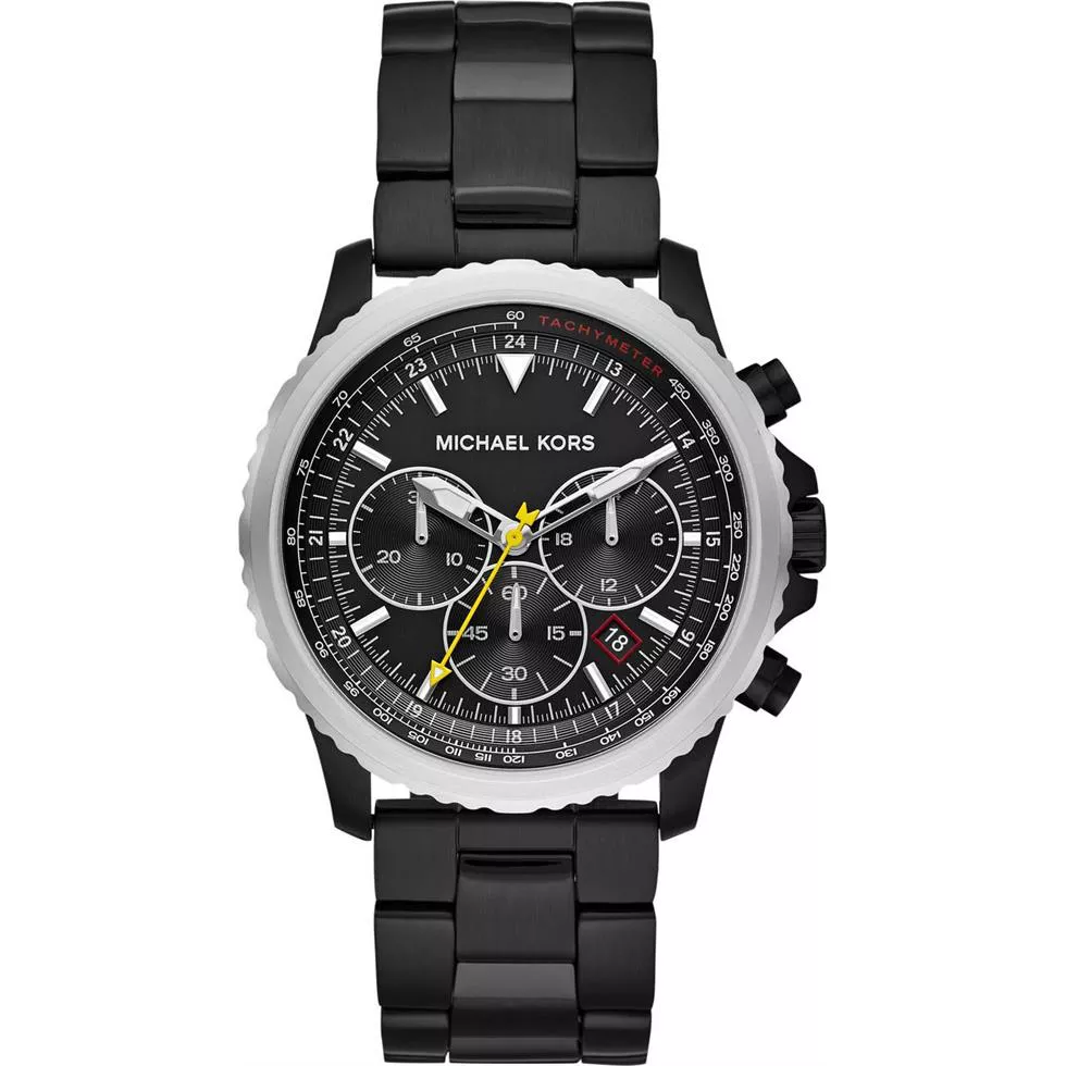 Michael Kors Theroux Chronograph Black IP Watch 42mm