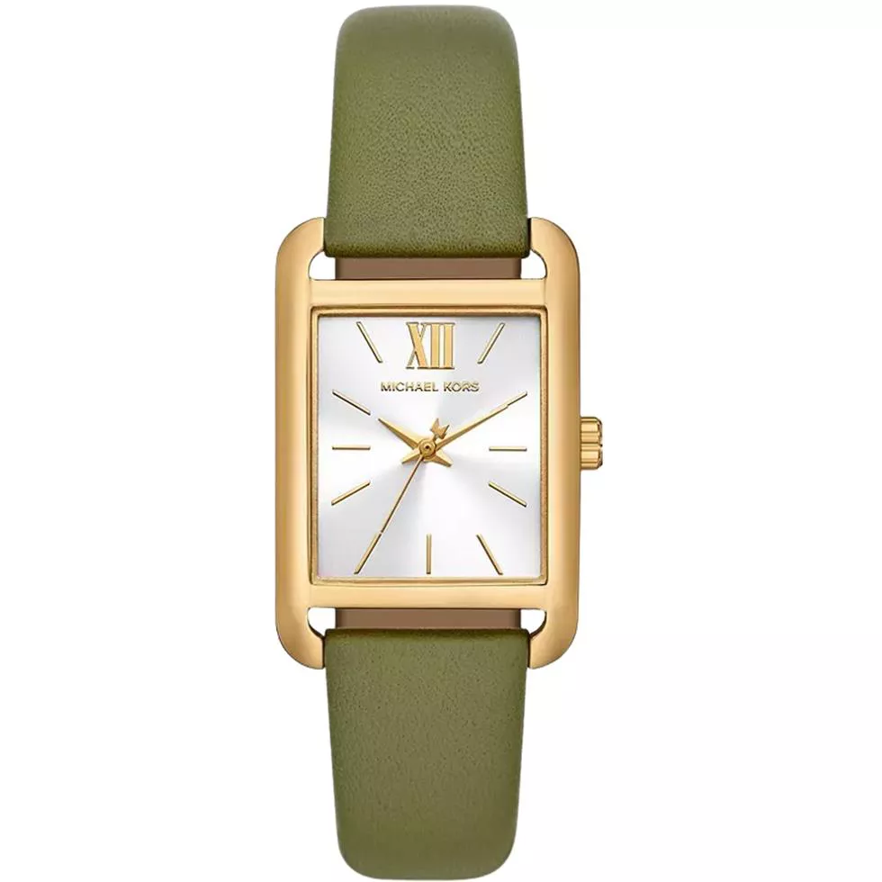 Michael Kors Monroe Three-Hand Green Leather Watch 27mm x 40mm