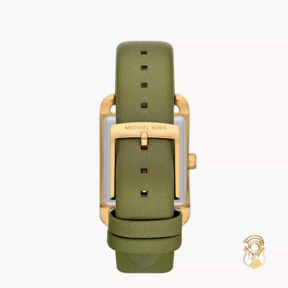 Michael Kors Monroe Three-Hand Green Leather Watch 27mm x 40mm