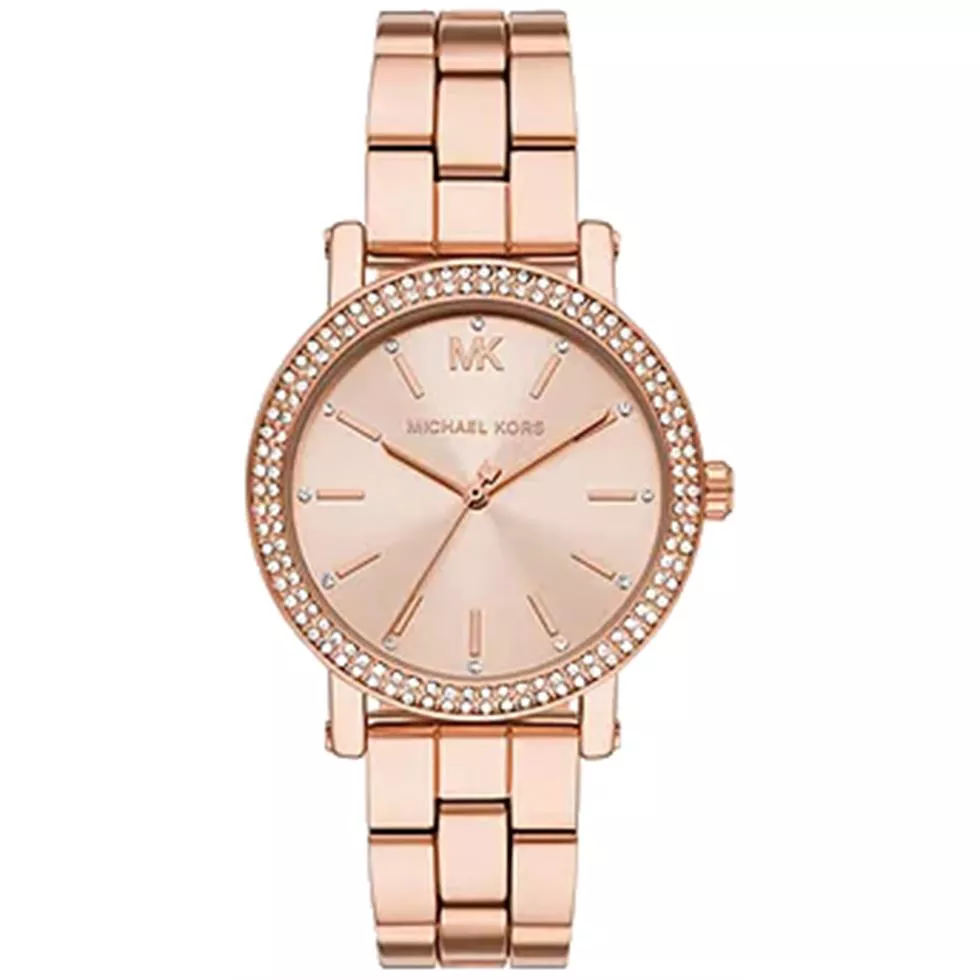 Michael Kors Three-Hand Rose Gold Watch 38mm