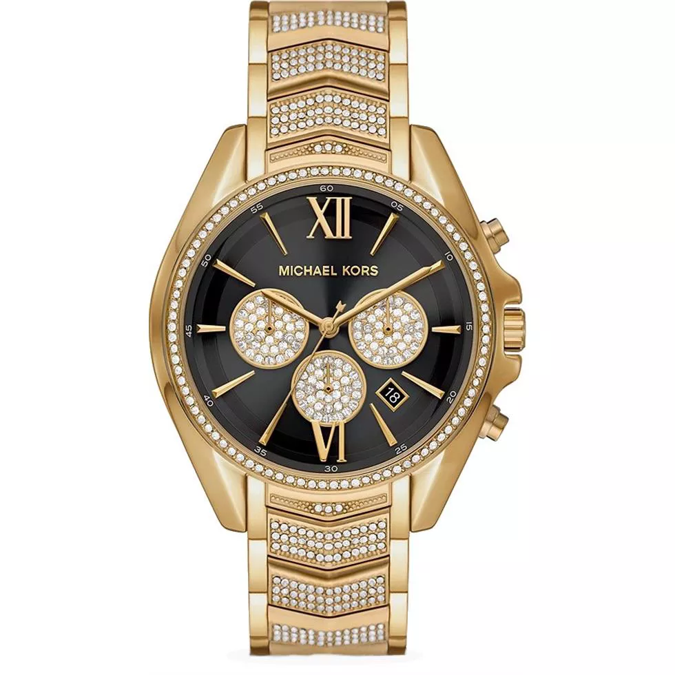 Michael Kors Whitney Chronograph Gold-Tone Stainless Steel Watch 44MM