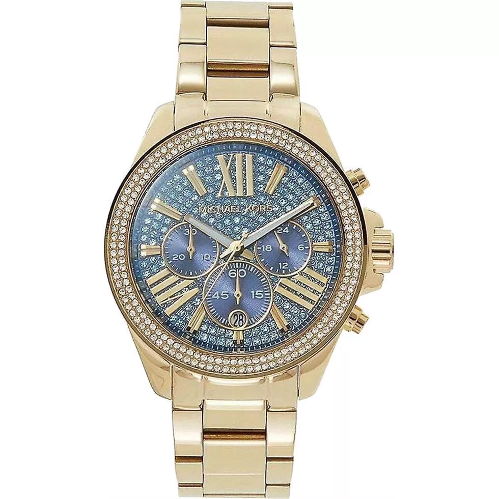 Michael Kors Wren Blue Tone Watch 41.5mm