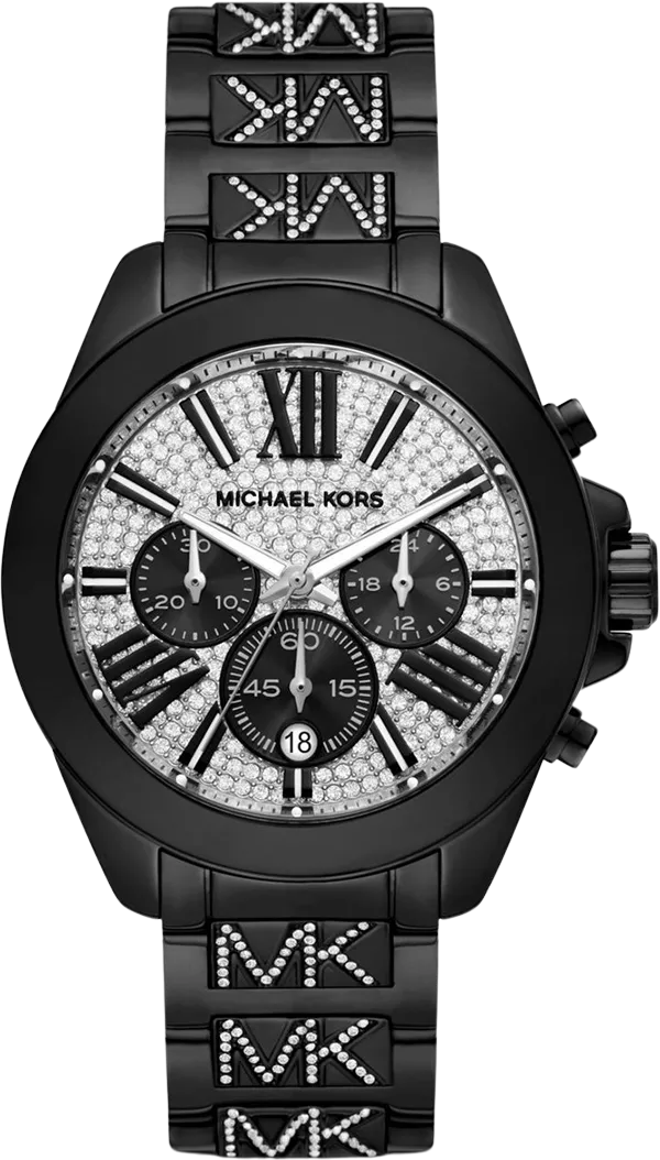 MSP: 102127 Michael Kors Wren Pavé Logo Black-Tone Watch 41.5mm 9,811,000