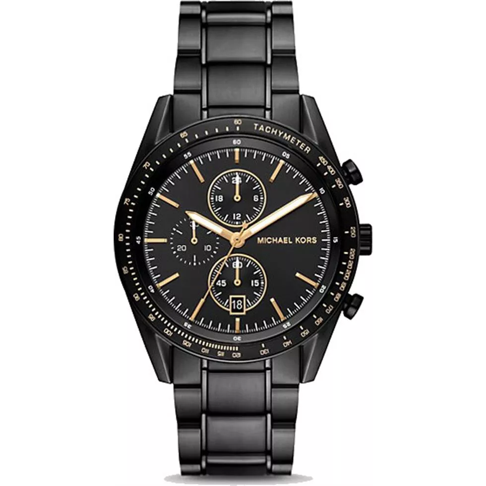 Micheal Kors Oversized Accelerator Black-Tone Watch 42mm