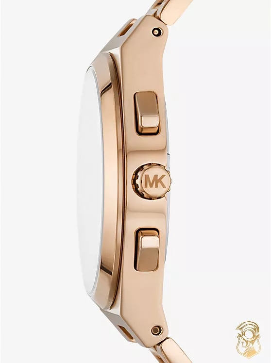 Micheal Kors Oversized Lennox Beige Gold-Tone Watch 40mm