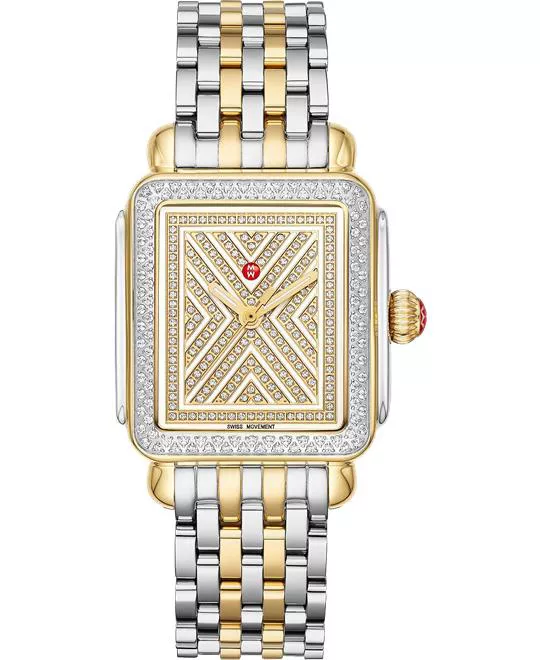 Michele Art of Deco Diamond Watch 33 mm x 35 mm