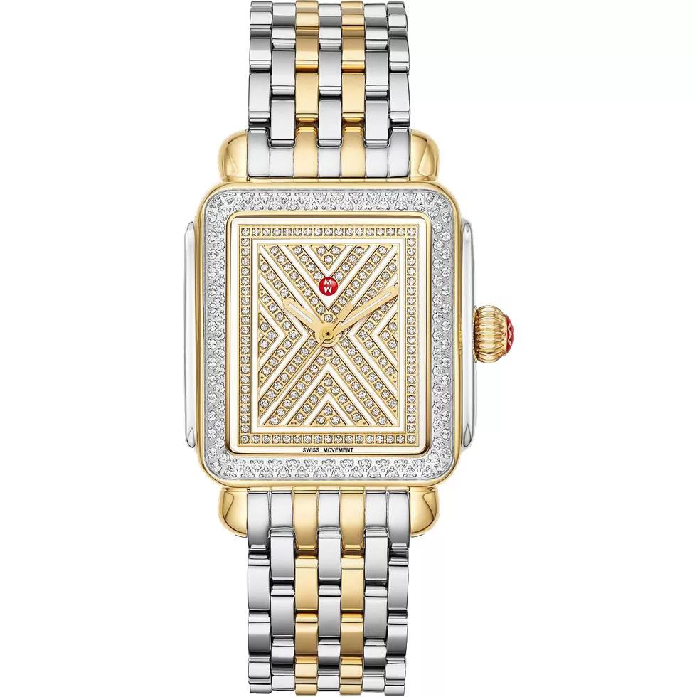 Michele Art of Deco Diamond Watch 33 mm x 35 mm