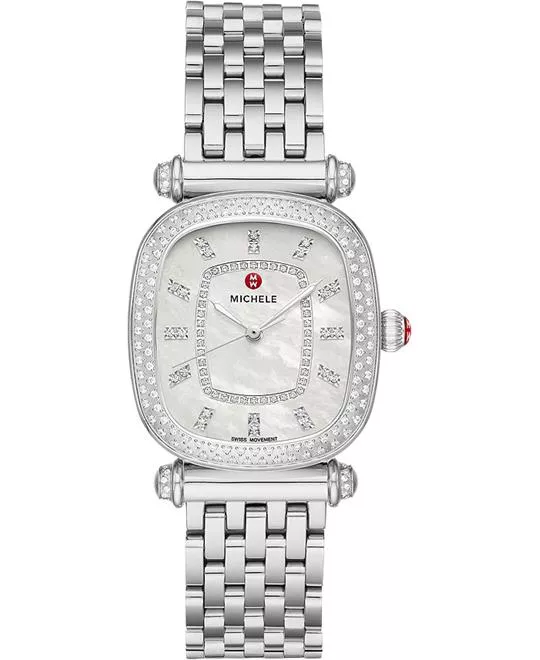 Michele Caber Isle Stainless Diamond Watch 32MM