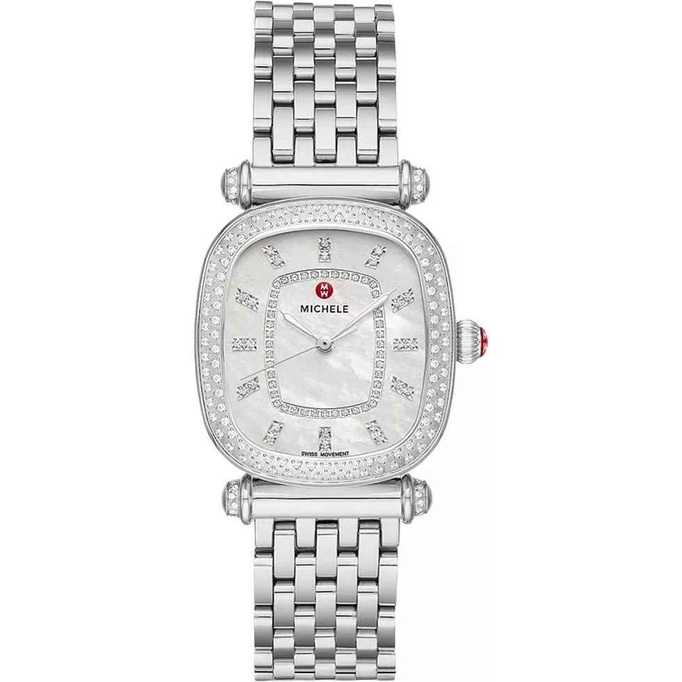 Michele Caber Isle Stainless Diamond Watch 32MM