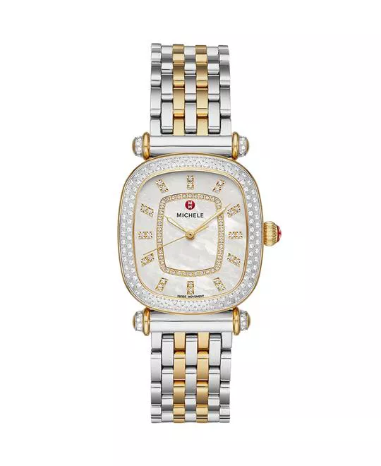 Michele Caber Isle Two-Tone 18K Gold Diamond Watch 32MM