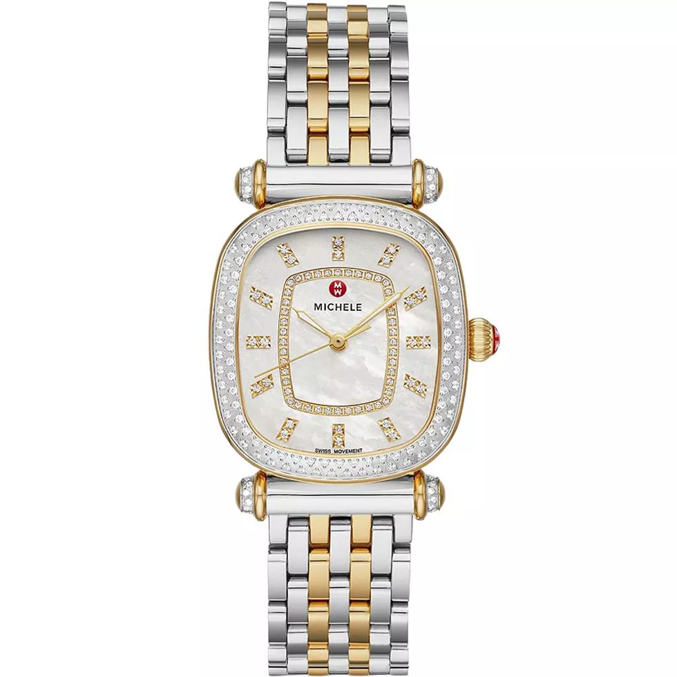 Michele Caber Isle Two-Tone 18K Gold Diamond Watch 32MM