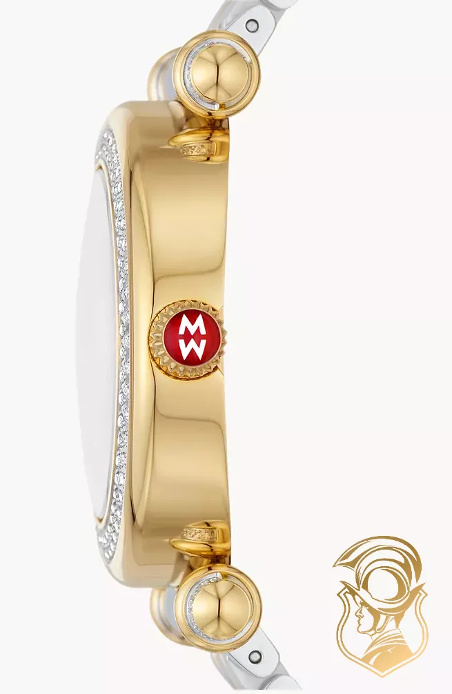 Michele Caber Mid Two-Tone 18K Gold-Plated Diamond Watch 35mm