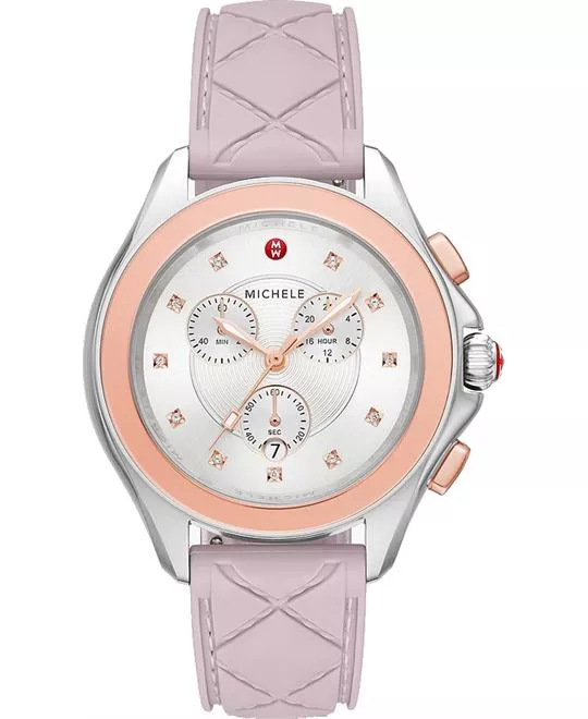 Michele Cape Chronograph Lilac Silicone Watch 38MM