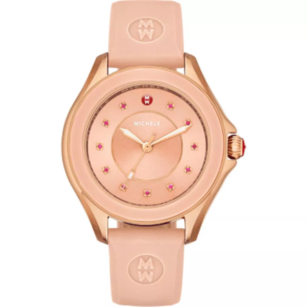 Michele Cape Rose Gold Tone Pink Watch 40mm