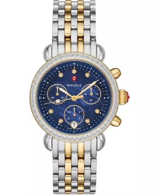 Michele CSX Diamond Blue Watch 36mm