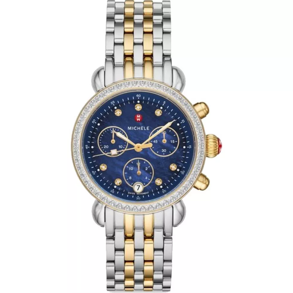 Michele CSX Diamond Blue Watch 36mm