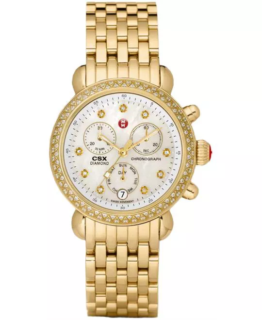 Michele CSX Ladies Gold Plated 36mm