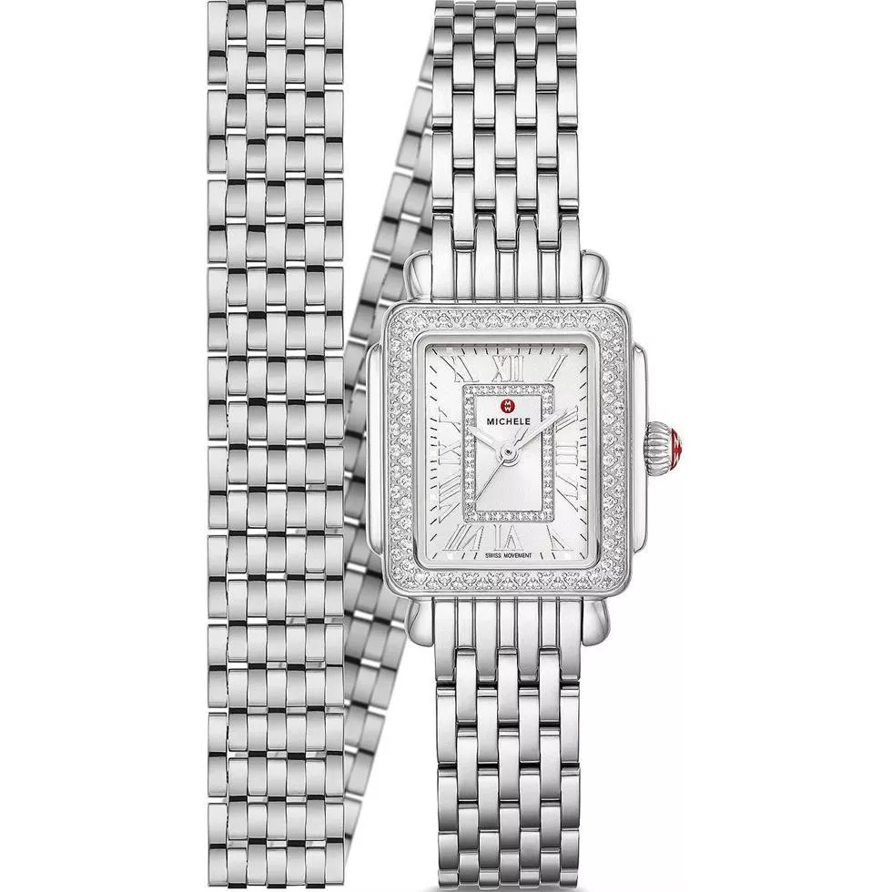 Michele Deco Madison Mini Diamond Watch 22mm X 32mm