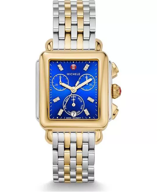 Michele Deco Non-Diamond Cobalt Watch 33*5mm