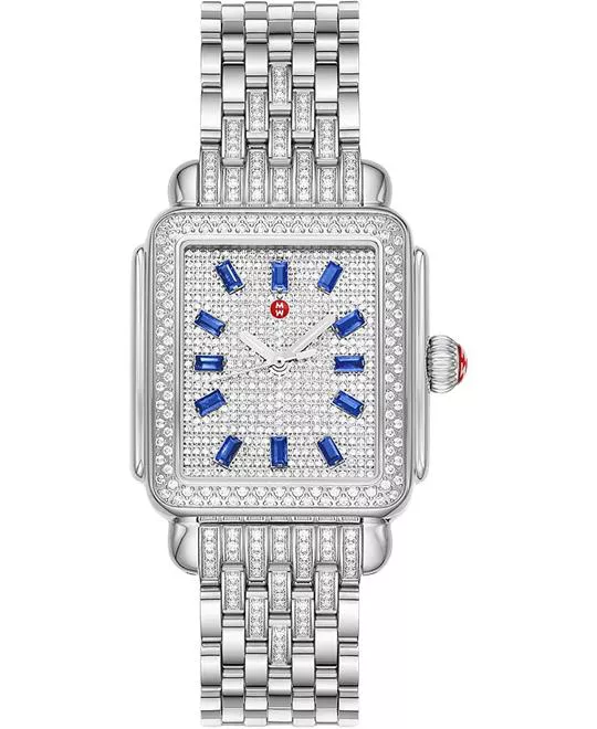 Michele Deco Sapphire & Pavé Diamond Limited Watch