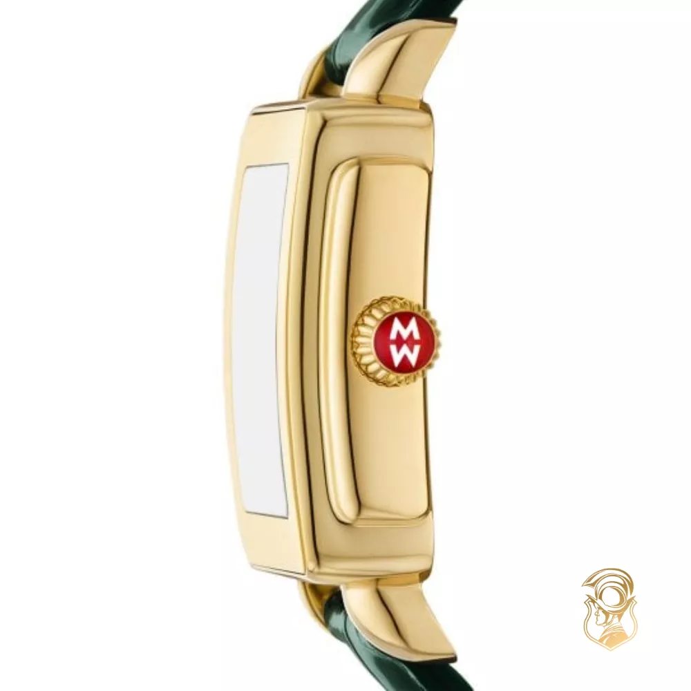 Michele Deco Sport Mid Gold-Plated Lush Watch 31mm