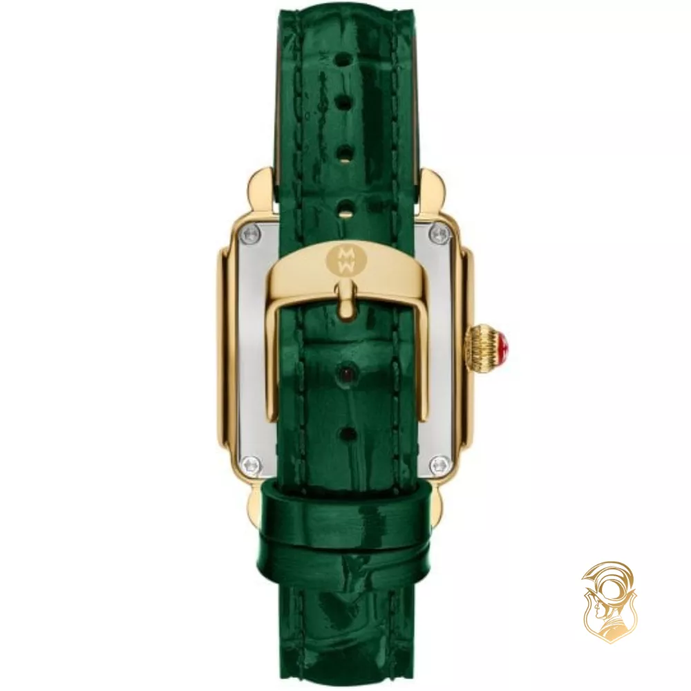 Michele Deco Sport Mid Gold-Plated Lush Watch 31mm