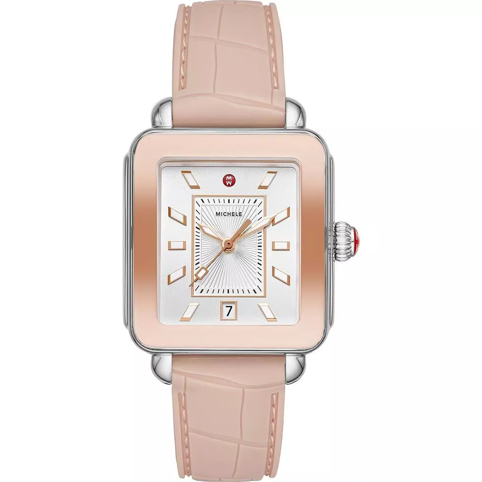 Michele Deco Sport Two-Tone Pink Gold Watch 34 mm x 36 mm