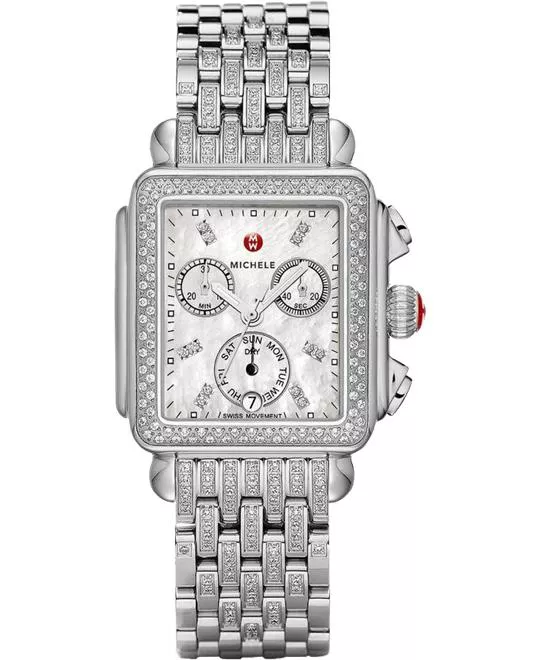Michele Deco Diamond Watch 33mm x 35mm