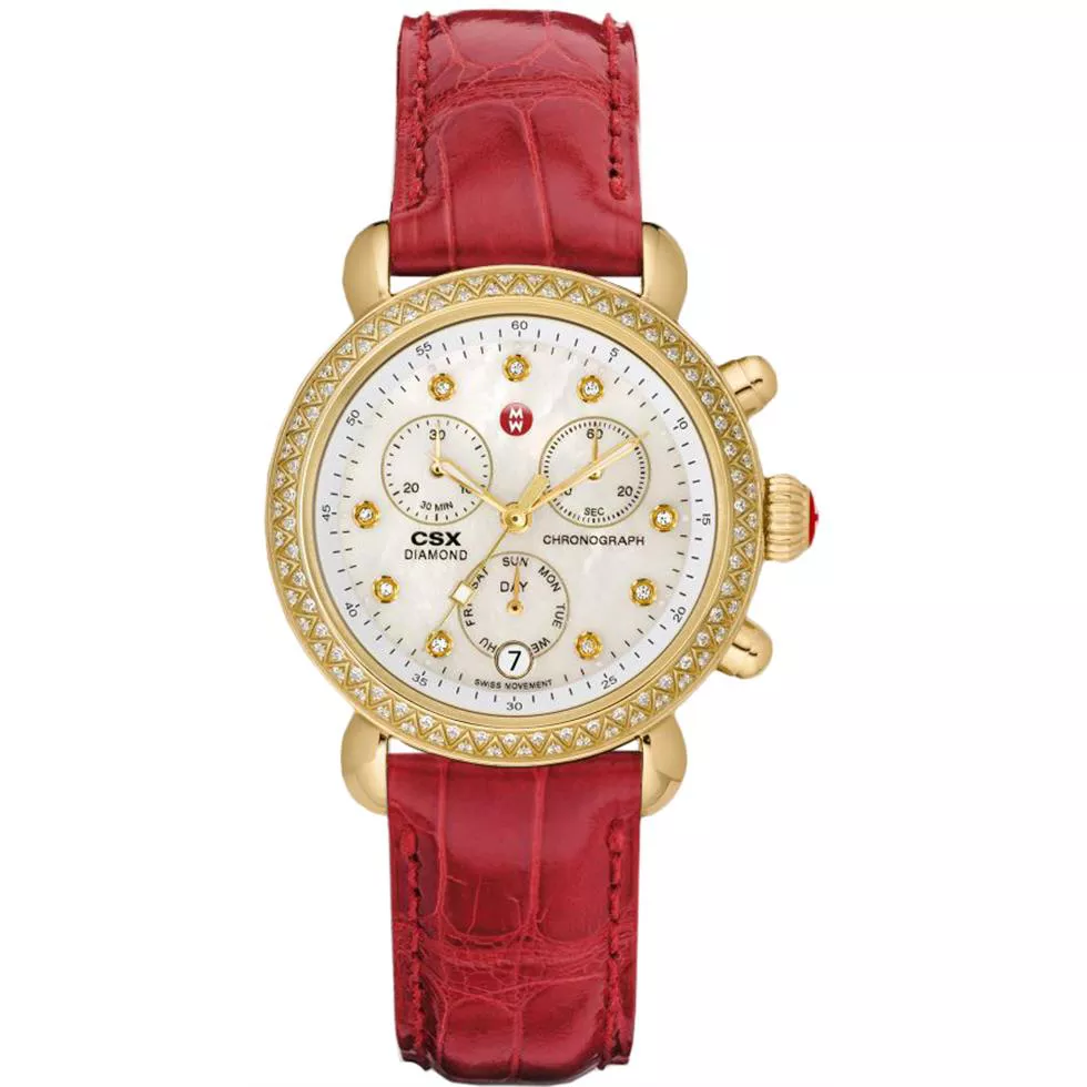 Michele Signature CSX Ladies Plated Leather 36mm