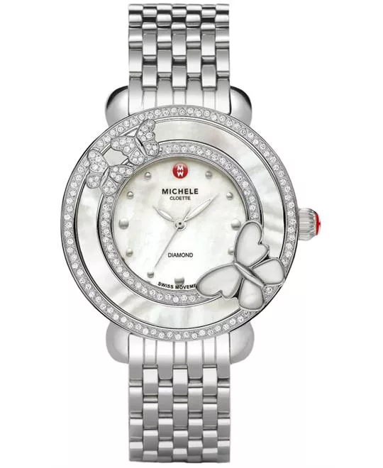 Michele Ladies Stainless Steel Polished 38mm
