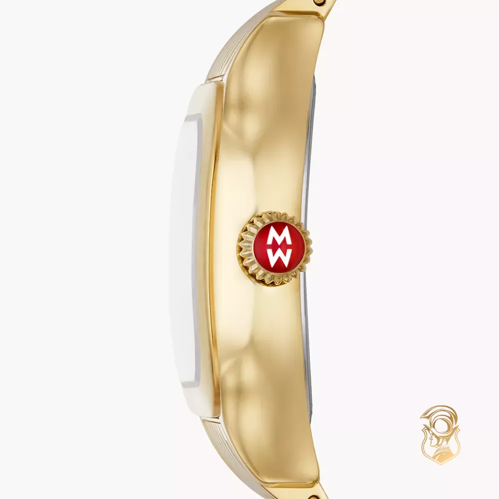 Michele Meggie 18K Gold-Plated Diamond Dial Watch 29 x 14mm