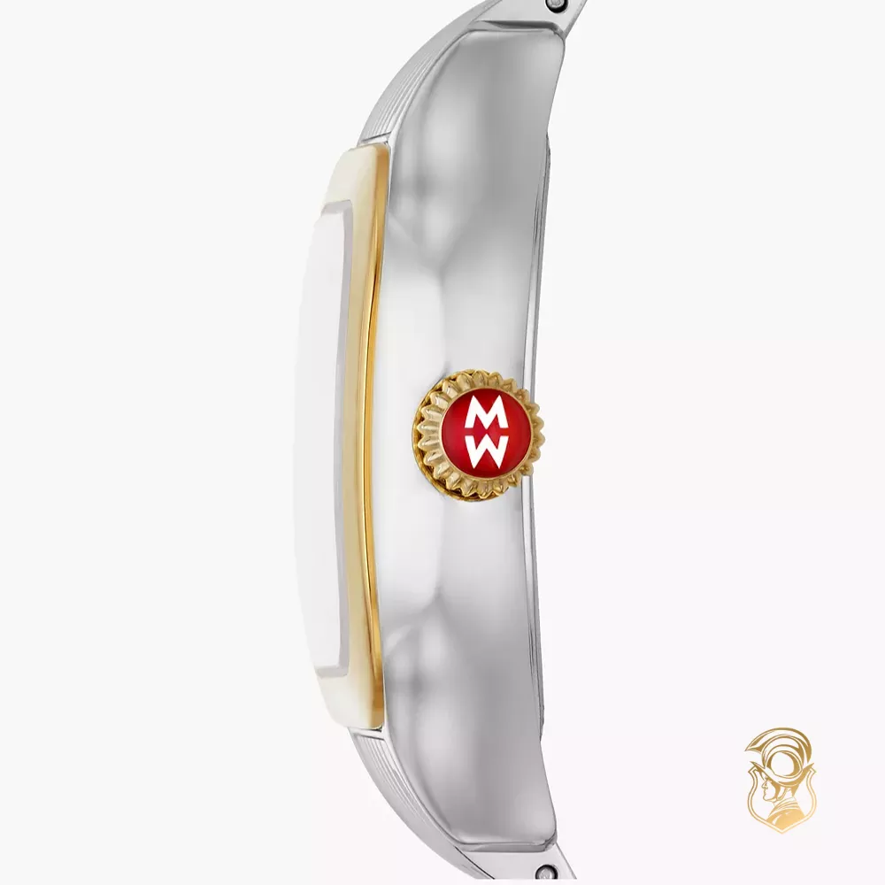 Michele Meggie 18K Two-Tone Gold-Plated Diamond Dial Watch 29mm