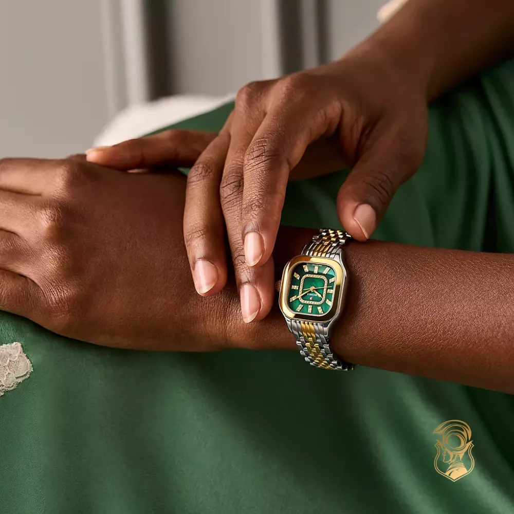 Michele Meggie 18K Two-Tone Gold-Plated Diamond Dial Watch 29mm