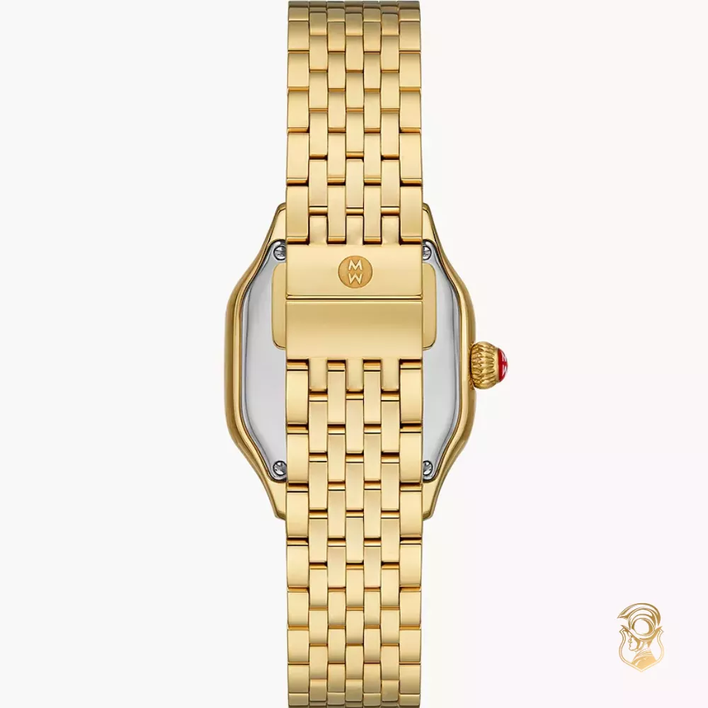 Michele Meggie Diamond 18K Gold Tone Watch 29mm