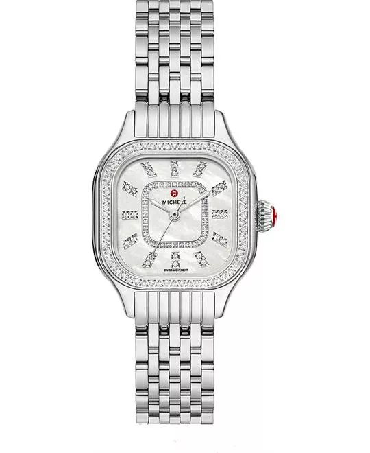 Michele Meggie Diamond Stainless Steel Watch 29MM