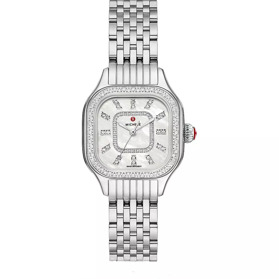 Michele Meggie Diamond Stainless Steel Watch 29MM