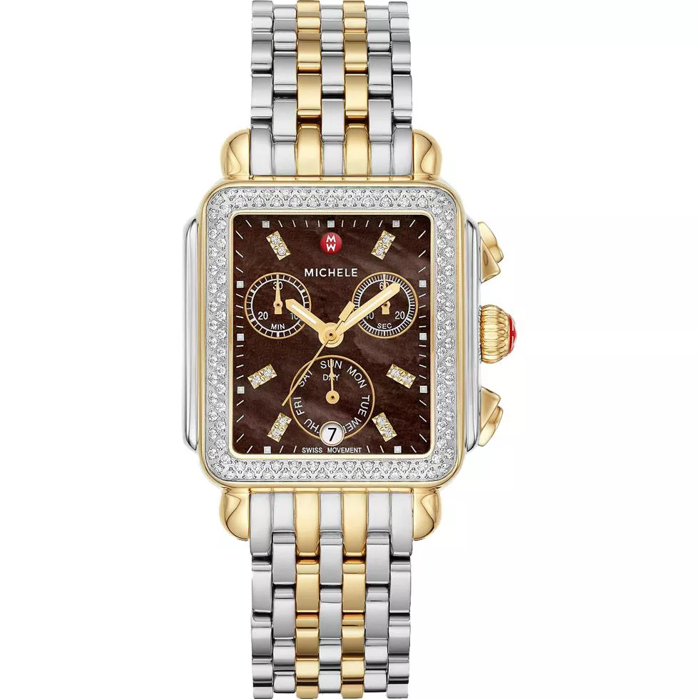 Michele Signature Deco Diamond Watch 33 mm x 35 mm