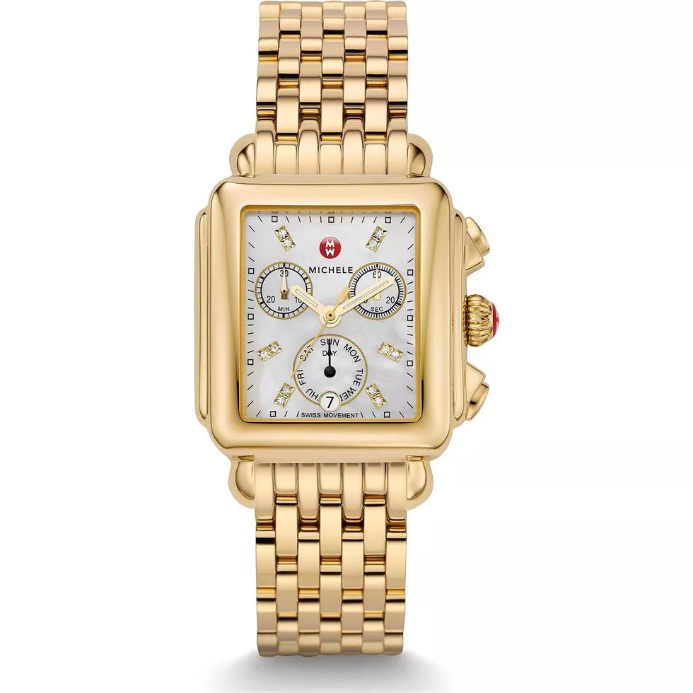 Michile Deco Diamond Gold Watch 33*35mm