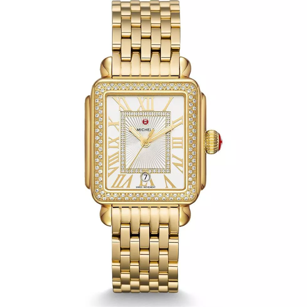 Michile Deco Madison Gold Diamond Watch 33*35mm