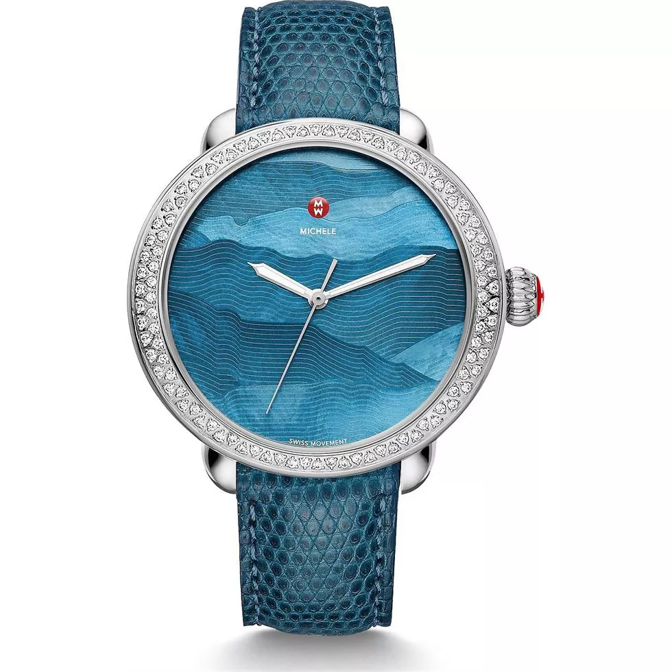 Michile Serein Diamond Teal Gradient Blue Watch 40*38mm