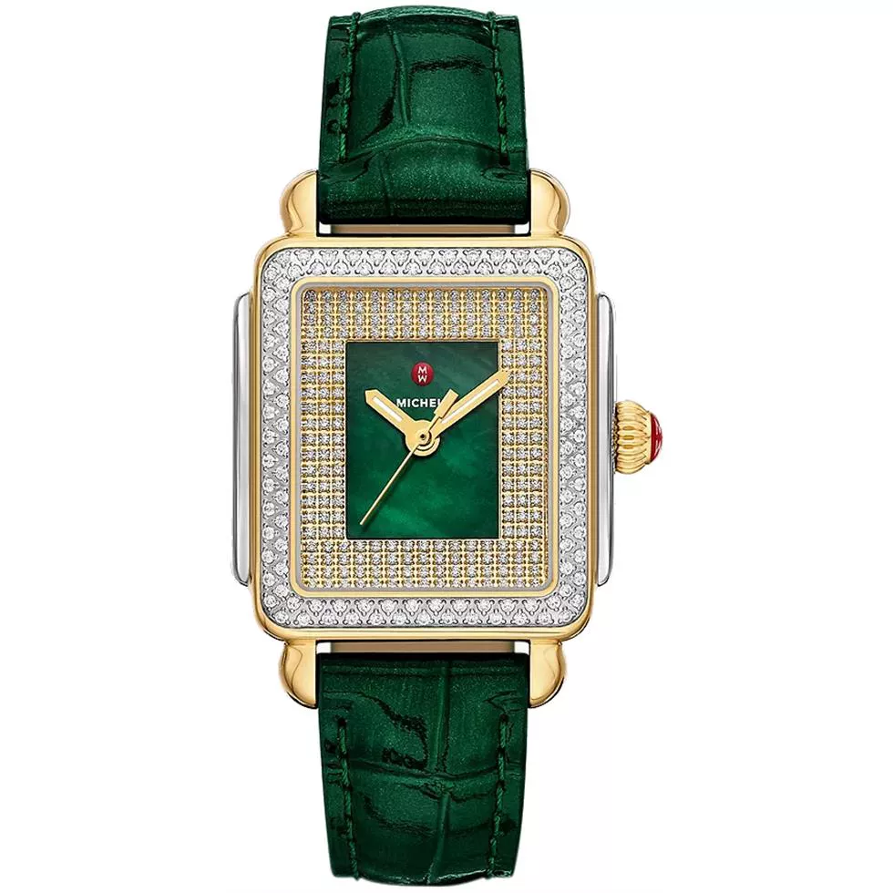 Michile Special Edition Deco Madison Mid Pavé Two-Tone 18K Gold-Plated Watch 31mm