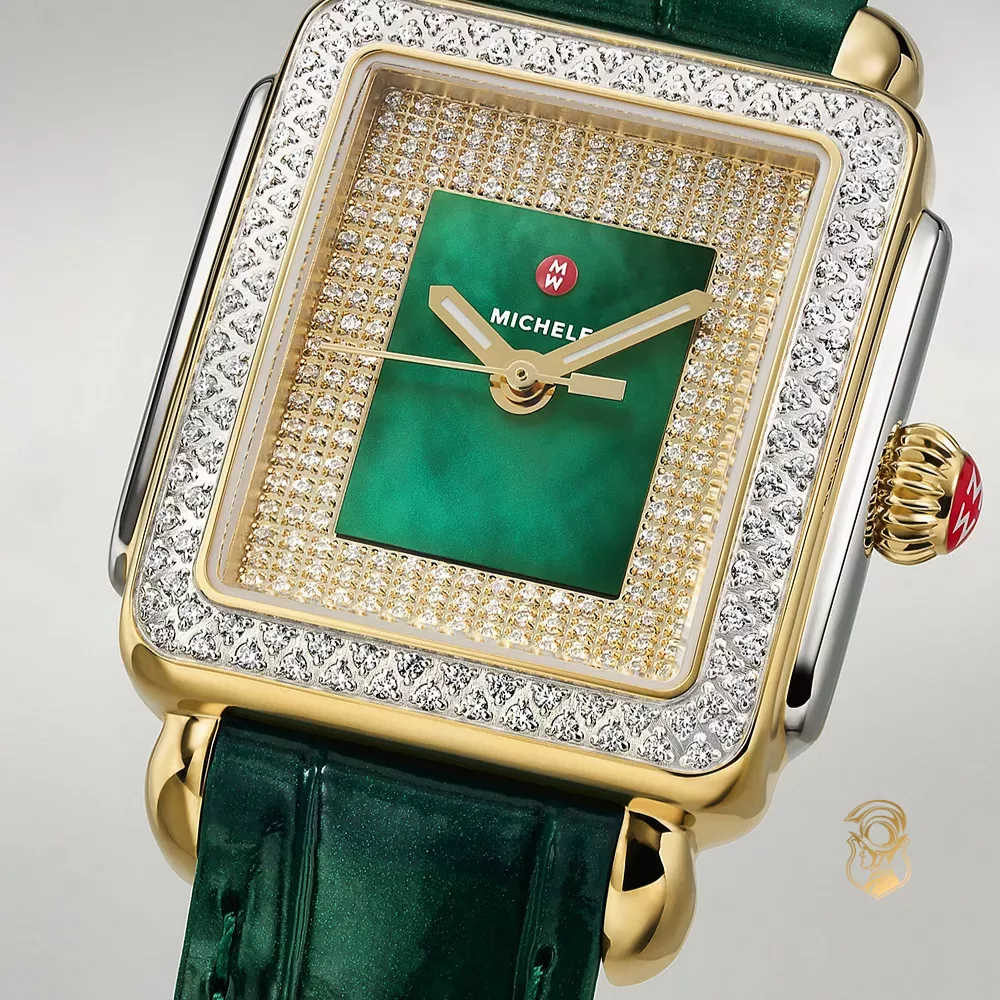 Michile Special Edition Deco Madison Mid Pavé Two-Tone 18K Gold-Plated Watch 31mm