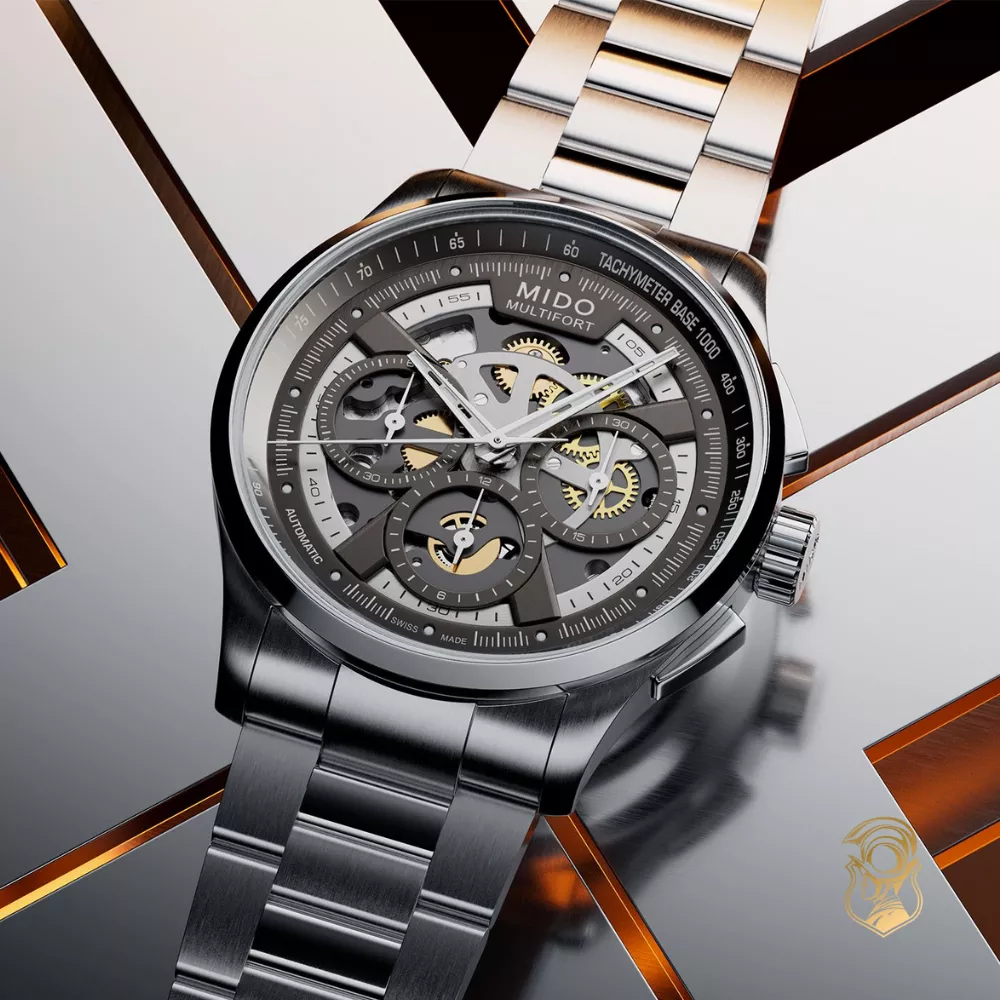 Mido Multifort M038.662.11.060.00 Skeleton Watch 43mm
