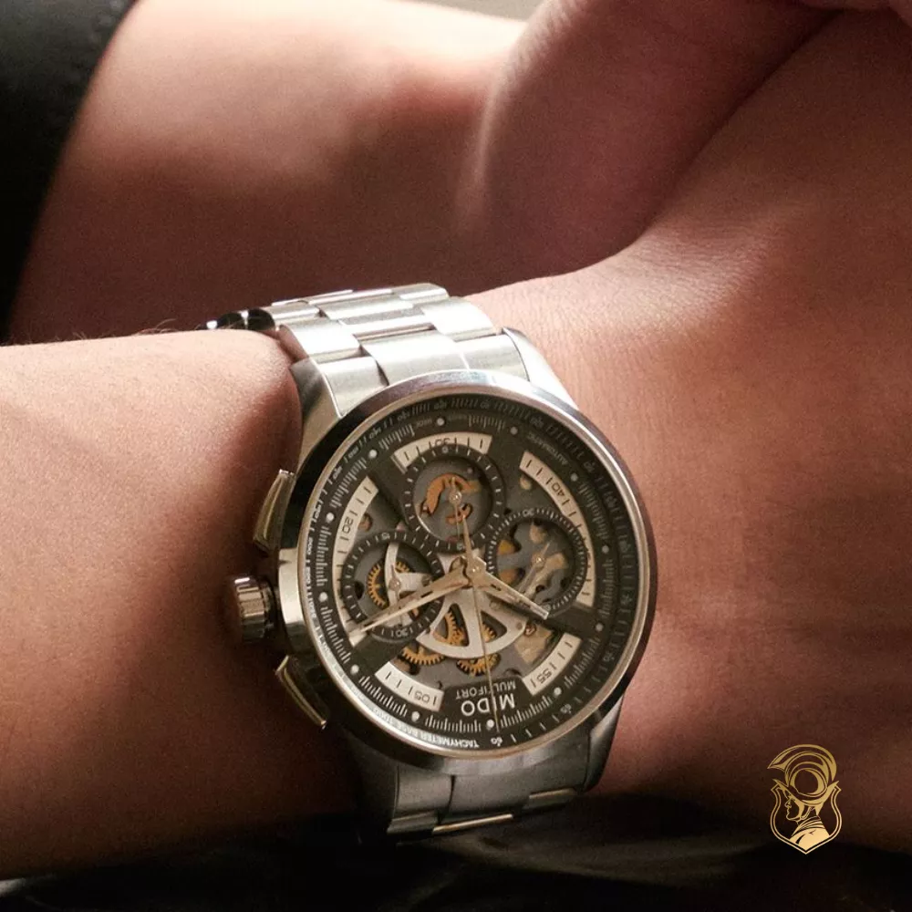 Mido Multifort M038.662.11.060.00 Skeleton Watch 43mm