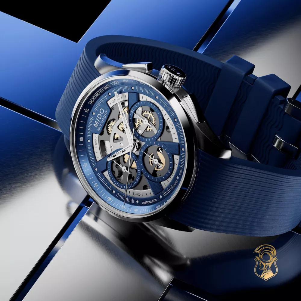 Mido Multifort Skeleton Chronograph Watch 43mm