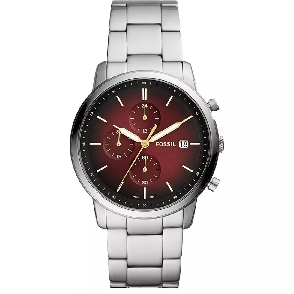Minimalist Chronograph Stainless Steel Watch 42MM