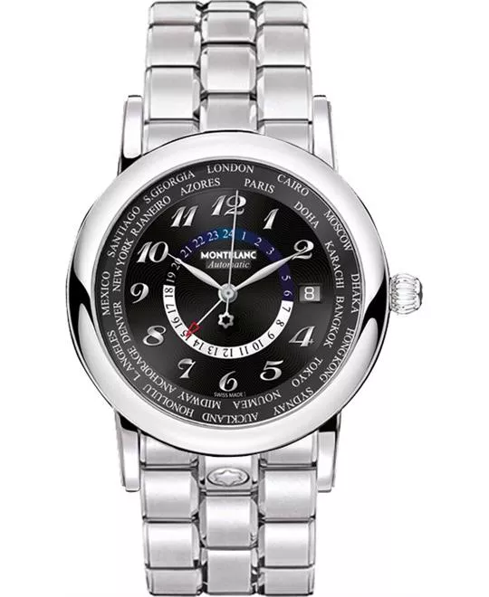 MontBlanc Star 109285 World Time GMT Watch 42mm
